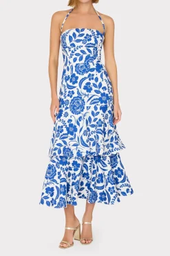 MILLY Guest Of Dresses-Flowers Of Spain Linen Maxi Dress