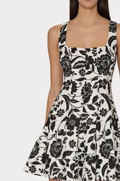 MILLY Mini Dresses-Flowers Of Spain Linen Mini Dress
