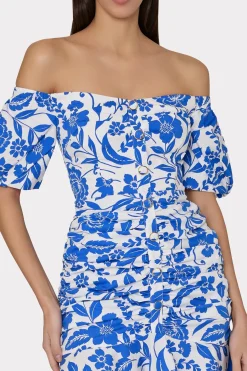 MILLY Day Dresses-Flowers Of Spain Off The Shoulder Dress