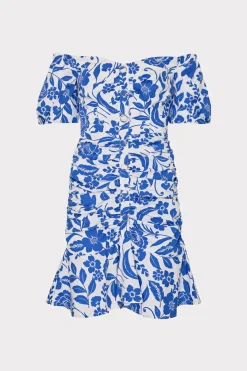 MILLY Mini Dresses-Flowers Of Spain Off The Shoulder Dress
