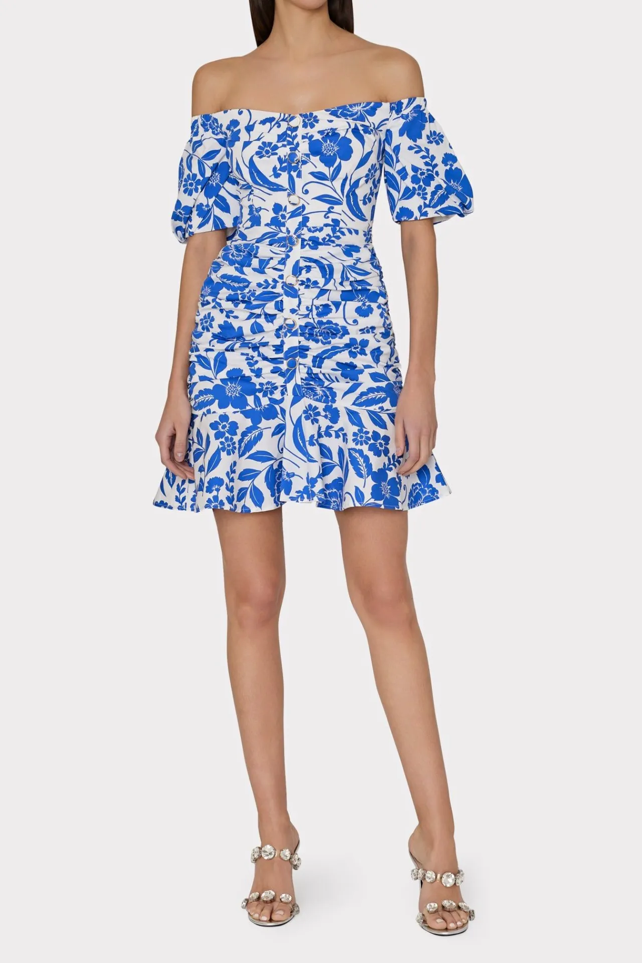 MILLY Mini Dresses-Flowers Of Spain Off The Shoulder Dress