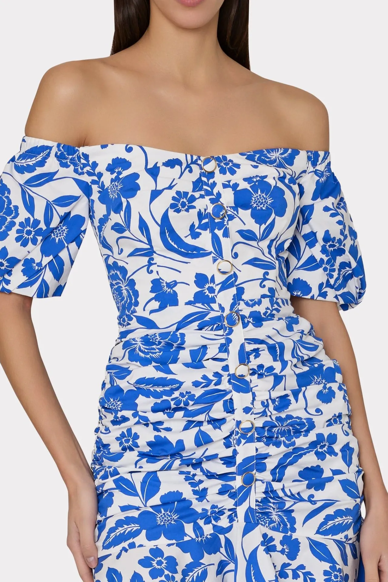 MILLY Mini Dresses-Flowers Of Spain Off The Shoulder Dress