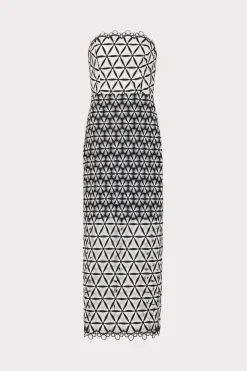 MILLY Evening Gowns-Geo Star Lace Dress