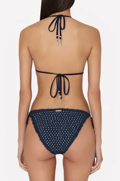 MILLY Jumpsuits & Rompers-Glimmer String Bikini Bottom With Crystal Applique