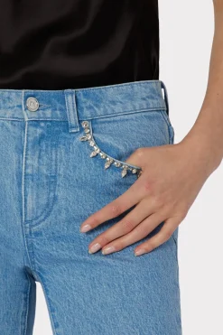 MILLY Jumpsuits & Rompers-Hali Crystal Embellished Jeans