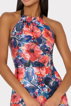 MILLY Cocktail Dresses-Hayden Watercolor Poppy Jacquard Dress