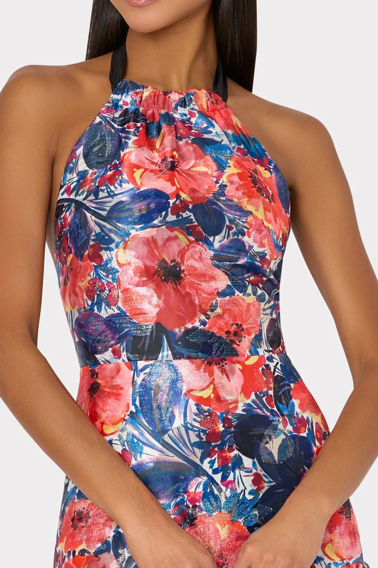 MILLY Cocktail Dresses-Hayden Watercolor Poppy Jacquard Dress