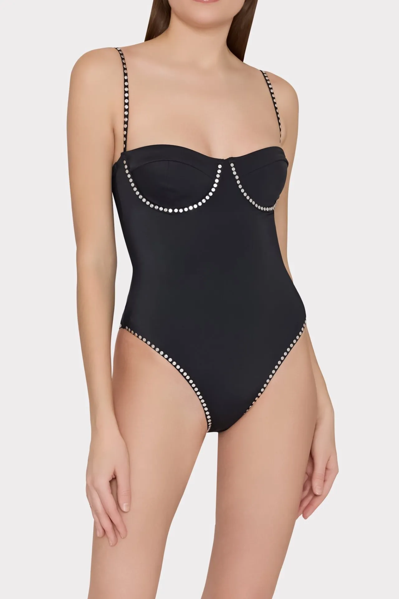 MILLY Jumpsuits & Rompers-Heat Set Embellishment Underwire One Piece