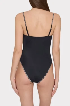 MILLY Jumpsuits & Rompers-Heat Set Embellishment Underwire One Piece