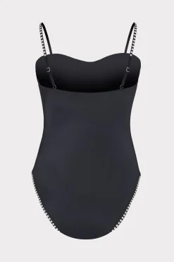 MILLY Jumpsuits & Rompers-Heat Set Embellishment Underwire One Piece