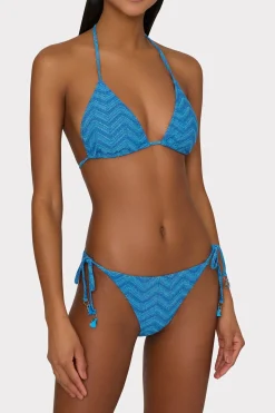 MILLY Jumpsuits & Rompers-Jacquard String Bikini Bottom