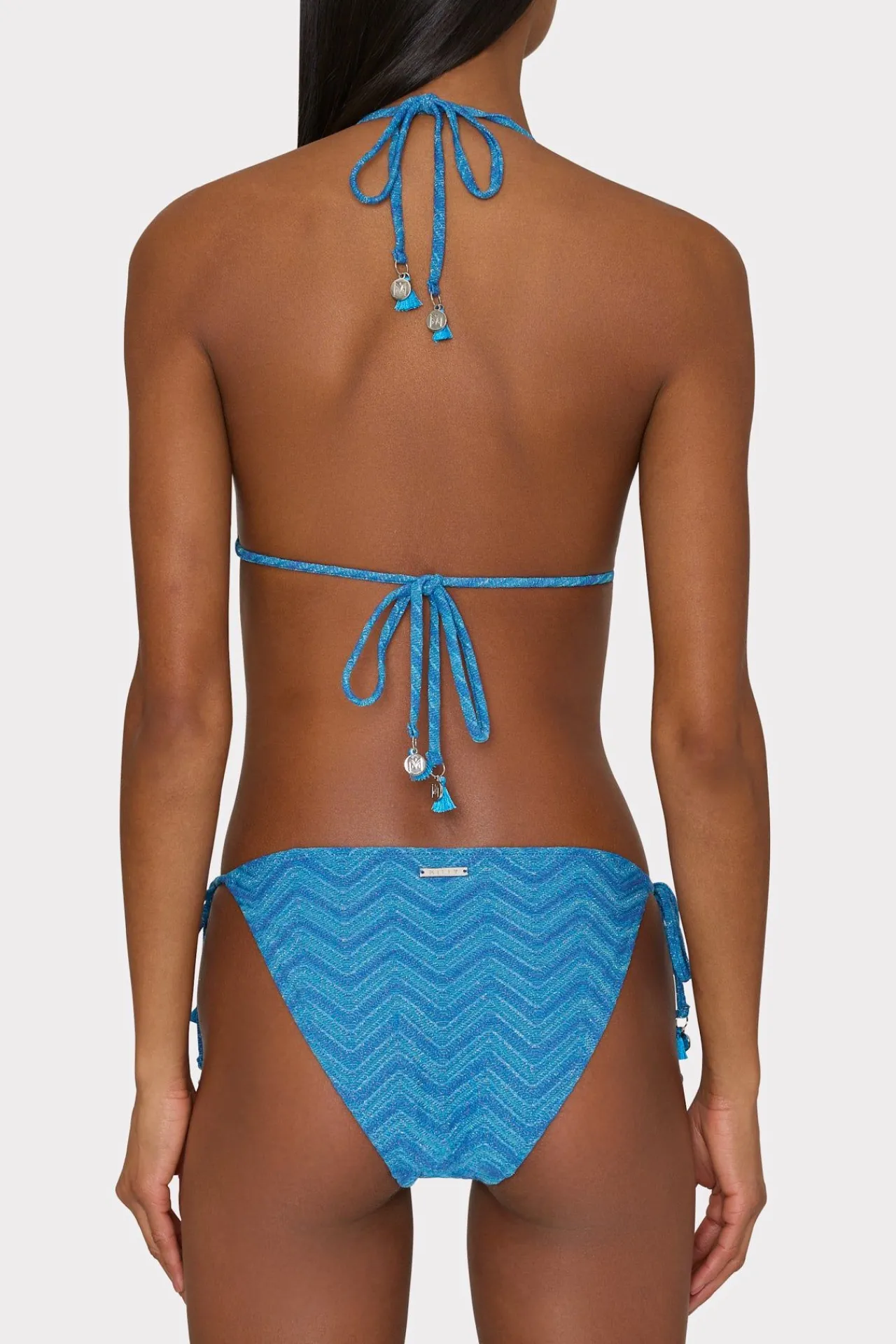 MILLY Jumpsuits & Rompers-Jacquard String Bikini Bottom