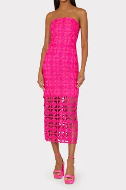 MILLY Day Dresses-Kait Tile Lace Dress