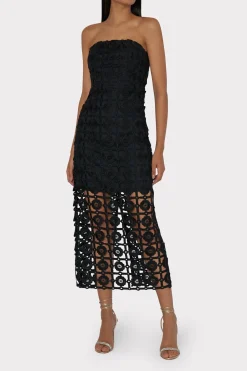 MILLY Little Black Dresses-Kait Tile Lace Dress