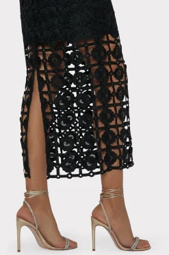 MILLY Little Black Dresses-Kait Tile Lace Dress