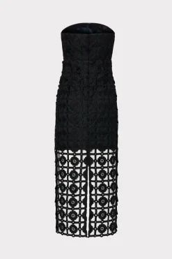 MILLY Little Black Dresses-Kait Tile Lace Dress