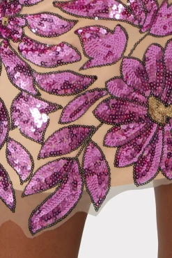 MILLY Skirts-Kristina Floral Garden Sequins Skirt