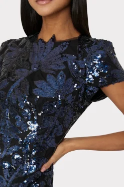 MILLY Jumpsuits & Rompers-Kyla Floral Sequins Dress