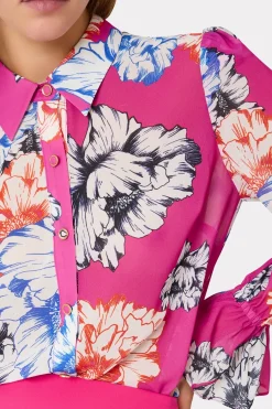 MILLY Jumpsuits & Rompers-Lacey Petals In Bloom Blouse