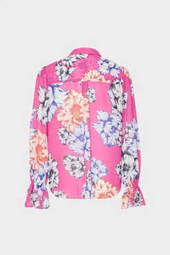 MILLY Tops-Lacey Petals In Bloom Blouse