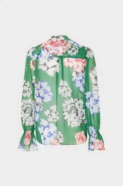 MILLY Jumpsuits & Rompers-Lacey Petals In Bloom Blouse