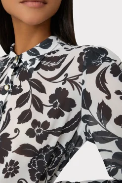 MILLY Tops-Lacey Petals In Bloom Blouse