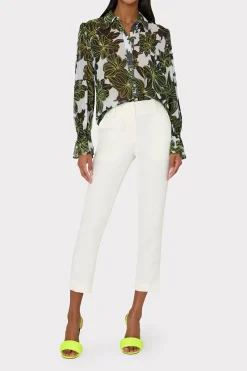 MILLY Jumpsuits & Rompers-Lacey Sea Of Petals Top