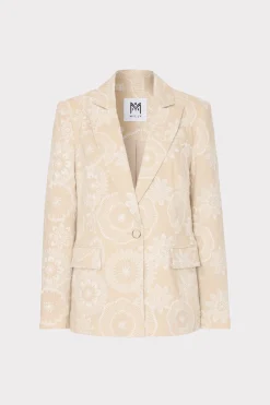 MILLY Matching Sets-Linen Embroidered Jacket
