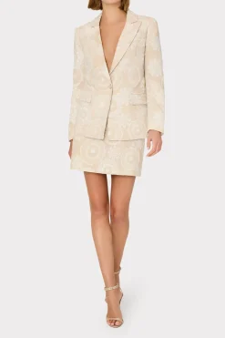 MILLY Matching Sets-Linen Embroidered Jacket