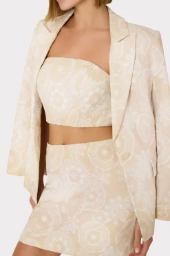 MILLY Matching Sets-Linen Embroidered Jacket