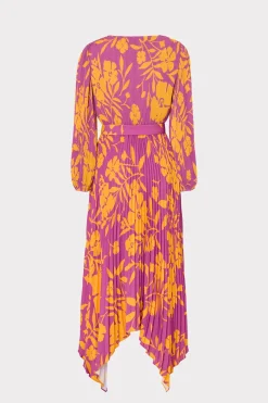 MILLY Maxi Dresses-Liora Marigold Aroma Pleated Dress