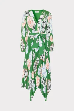 MILLY Day Dresses-Liora Petals In Bloom Pleated Dress