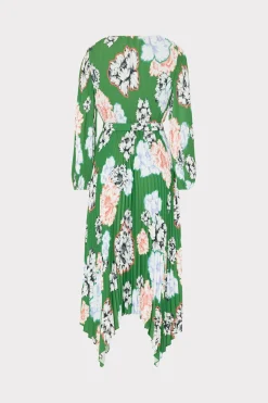 MILLY Day Dresses-Liora Petals In Bloom Pleated Dress