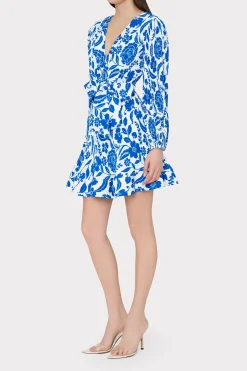 MILLY Mini Dresses-Liv Flowers Of Spain Pleated Dress