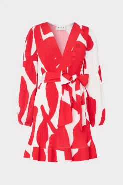 MILLY Cocktail Dresses-Liv Grand Foliage Pleated Dress