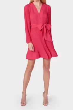 MILLY Pink Dresses-Liv Pleated Dress
