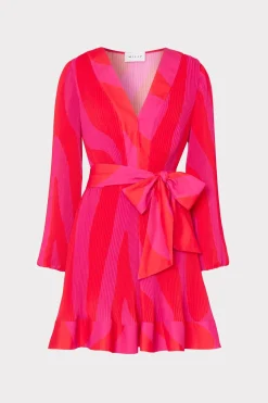 MILLY Day Dresses-Liv Zebra Pleated Dress