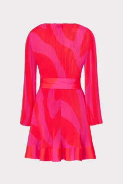 MILLY Cocktail Dresses-Liv Zebra Pleated Dress