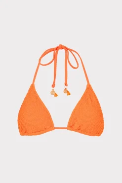 MILLY Bikinis-Lori Textured Triangle Bikini Top