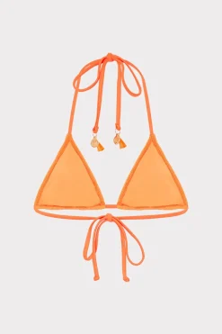 MILLY Bikinis-Lori Textured Triangle Bikini Top