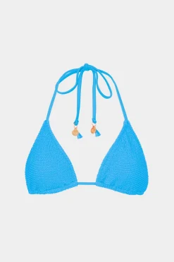 MILLY Bikinis-Lori Textured Triangle Bikini Top