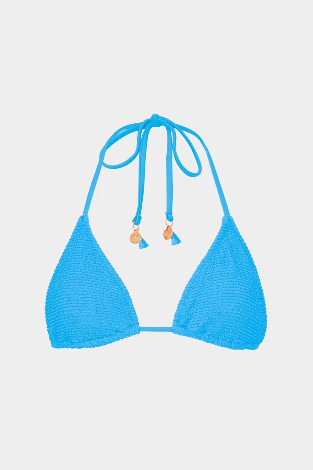 MILLY Bikinis-Lori Textured Triangle Bikini Top