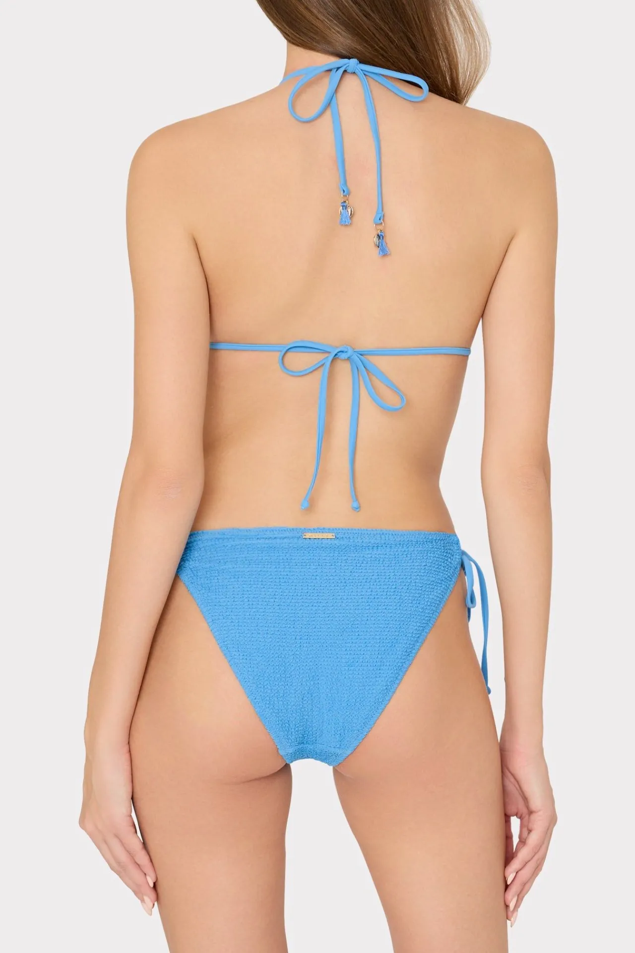 MILLY Bikinis-Lori Textured Triangle Bikini Top