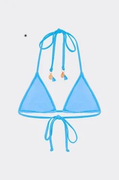 MILLY Bikinis-Lori Textured Triangle Bikini Top