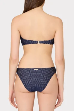 MILLY Jumpsuits & Rompers-Margot Textured Waves Bikini Bottom