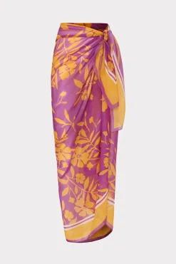 MILLY Jumpsuits & Rompers-Marigold Aroma Chiffon Sarong