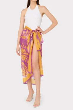 MILLY Jumpsuits & Rompers-Marigold Aroma Chiffon Sarong