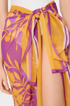MILLY Jumpsuits & Rompers-Marigold Aroma Chiffon Sarong