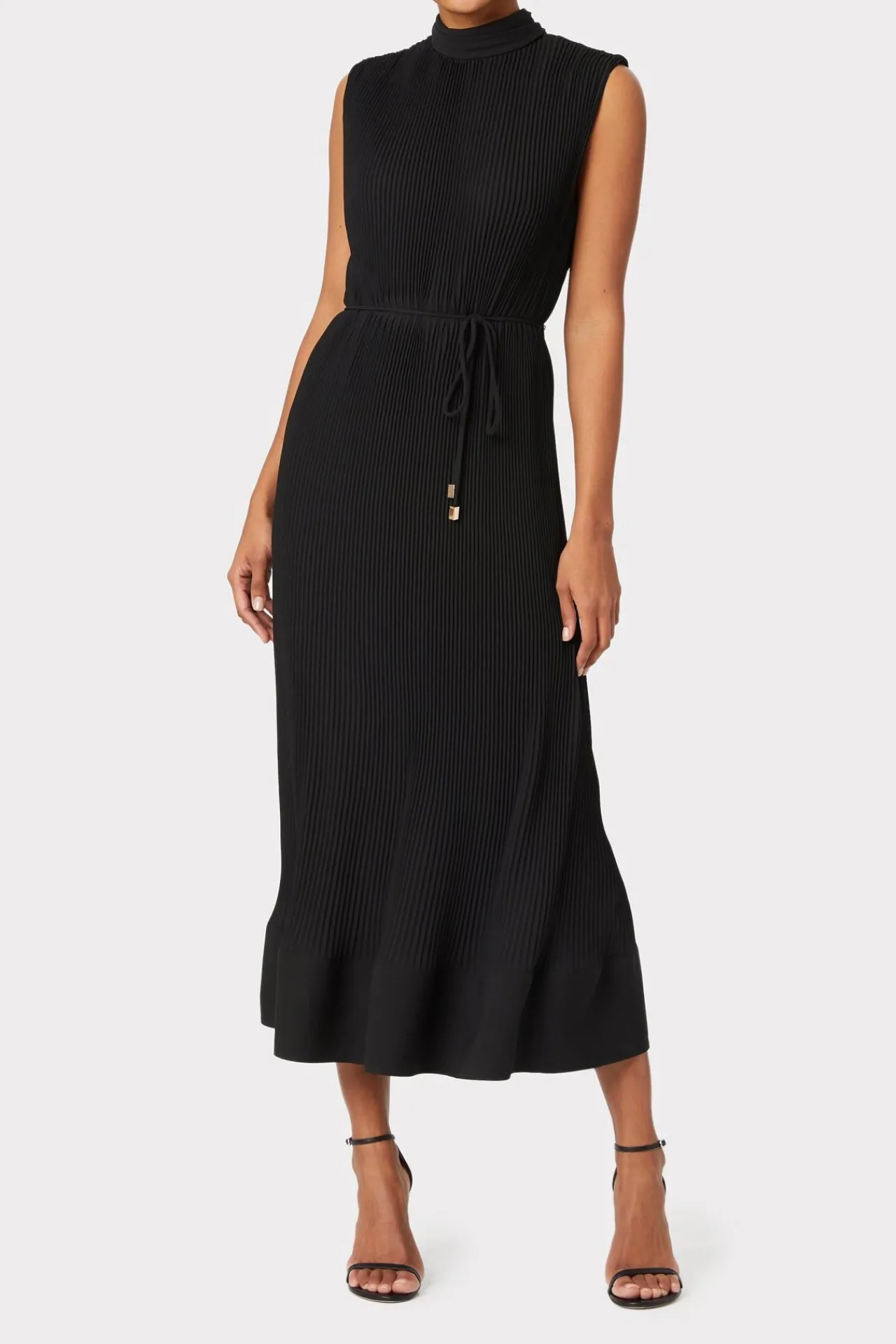 MILLY Day Dresses-Melina Solid Pleated Dress