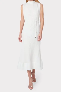 MILLY Day Dresses-Melina Solid Pleated Dress
